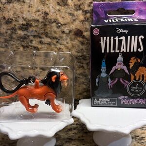 Disney Orange and Black Scar Villains Keychain Figure